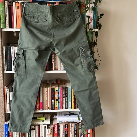 Superdry Olive Green Cargos - Picture 2 of 11